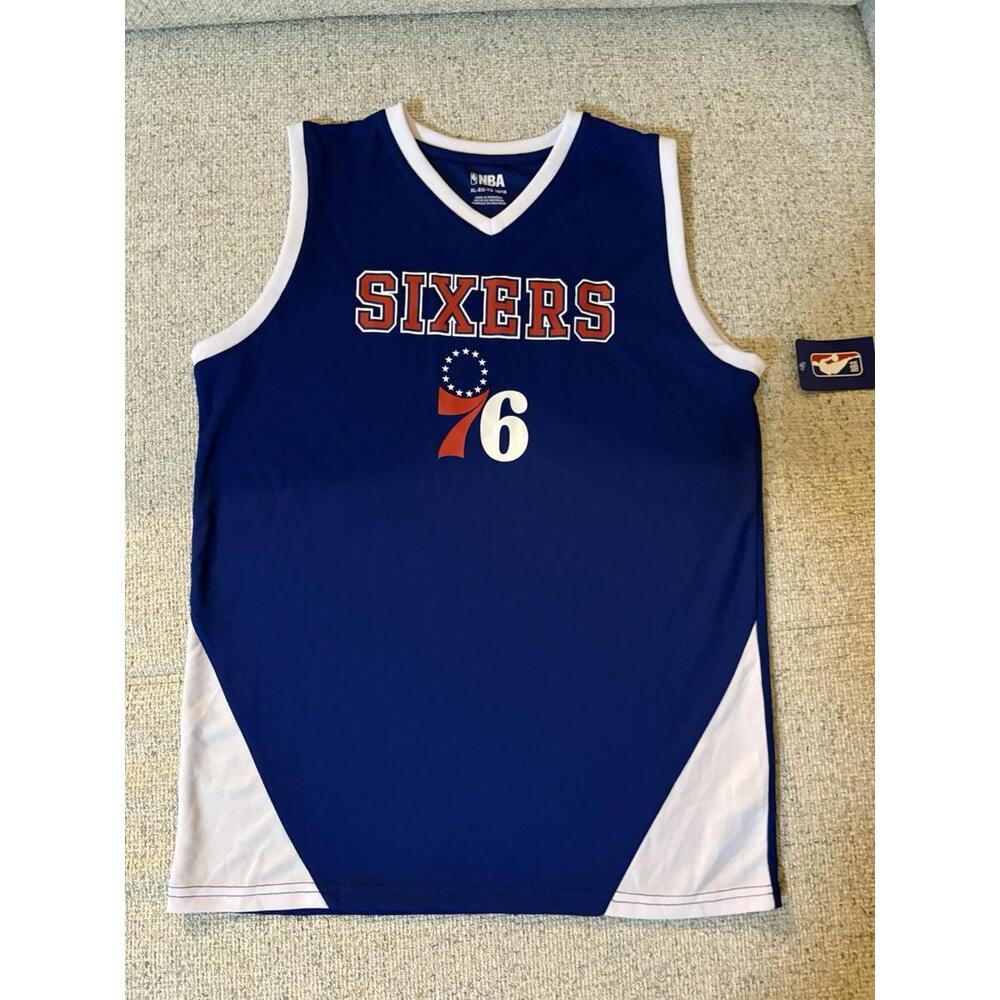 Philadelphia 76ers NBA Youth Boys Basketball Jersey Shirt Large (12/14) - NWT